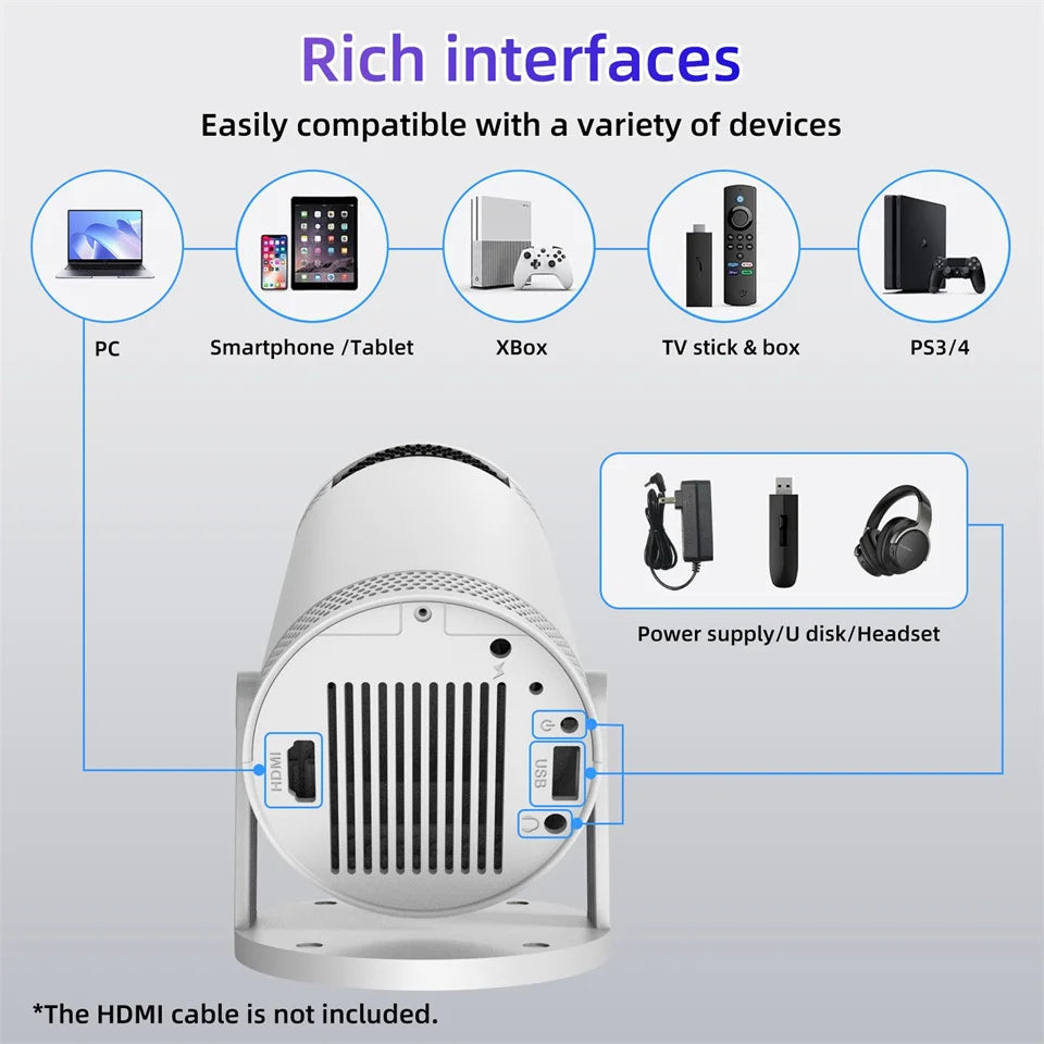 Portable Projector 4K HD (Theater Edition)